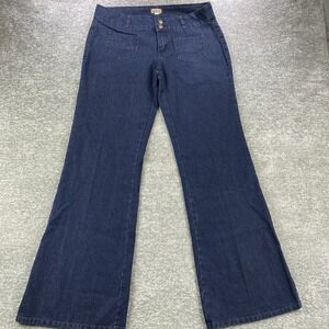 Olsenboye Women's Flare Eclectic Influence Dark Wash Jeans Size 11‎